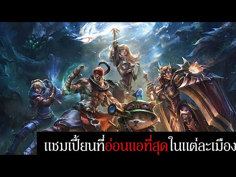 แชมเปี้ยนที่อ่อนแอที่สุดในแต่ล