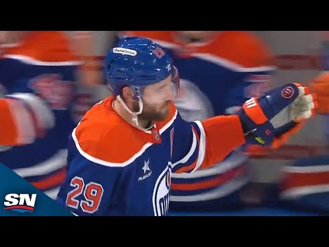 Leon Draisaitl Blasts Power-Play Goal Off Sweet Connor McDavid Feed