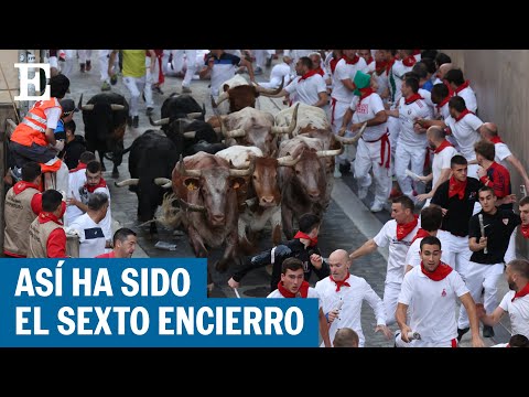 SANFERMINES 2023 | El Sexto encierro, en directo: ganadería de Jandilla | EL PAÍS