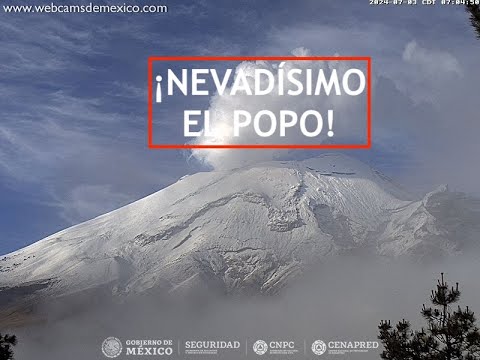 #POPOCATÉPETL | ¡Qué nevado! El #Volcán #EnVivo