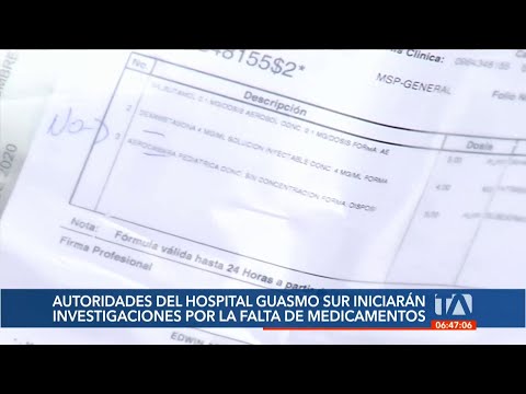 Autoridades del Hospital Guasmo Sur iniciará una investigación sobre la falta de medicamentos