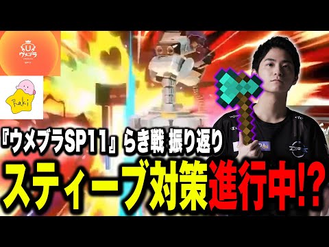 【ウメブラSP11】実はザクレイのスティーブ対策は進んでる！？次に当たるならピット？ロボット？【スマブラSP】