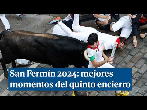 San Fermín 2024: mejores momentos del quinto encierro