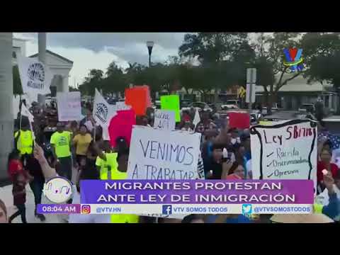 Migrantes protestas ante ley de inmigración