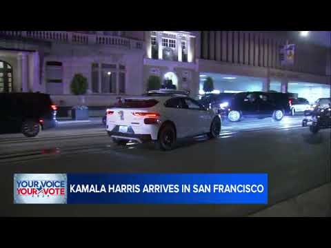 Driverless cars get stuck on motorcade route as VP Harris arrives in San Francisco for fundraiser