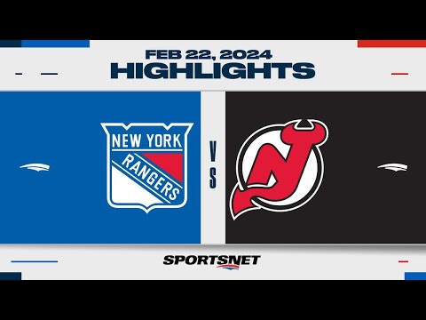 NHL Highlights | Rangers vs. Devils - February 22, 2024