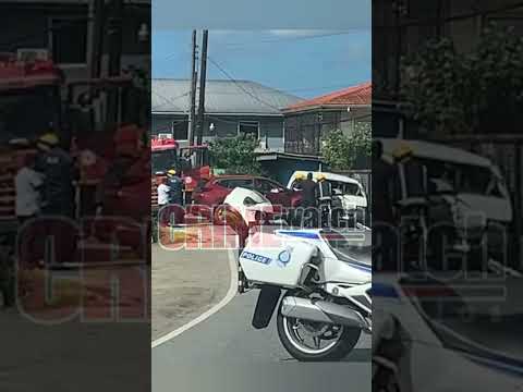 An accident was reported near John's Tyre Shop in Balmain a short while ago.
