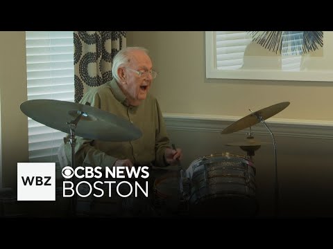 Drummer celebrates 100th birthday playing with his band