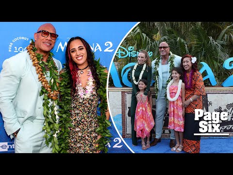 Dwayne ‘The Rock’ Johnson makes rare appearance with all 3 daughters at ‘Moana 2’ premiere