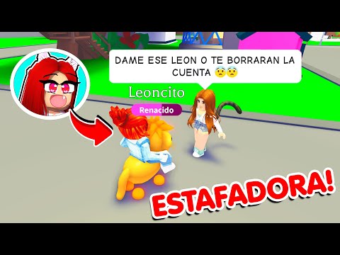 FINJO SER NOOB con *LEONCITO NEÓN* y ME LO INTENTAN ESTAFAR!! *MUY FUERTE* en ADOPT ME (ROBLOX)