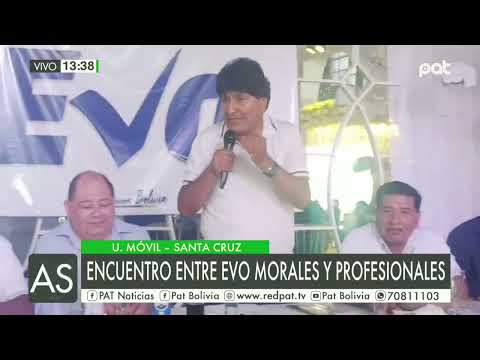 Discurso del expresidente Evo Morales en el encuentro de profesionales