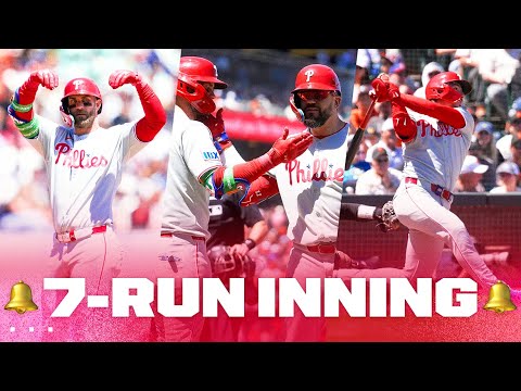 A 7-RUN inning for the Phillies! (feat. Schwarber HR!)