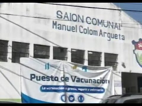 Centro de vacunación Manuel Colom Argueta continúan con la jornada de inmunización