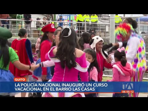 La Policía Nacional inauguró un curso vacacional para niños