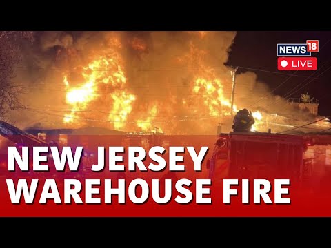 New Jersey Warehouse Fire Live | U.S News Live | Massive Blaze at New Jersey Industrial Park LIVE