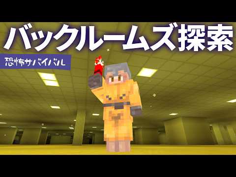 【マイクラ】夏本番！暗闇怖いバックルームズの世界を探索サバイバル！【マインクラフト Minecraft】