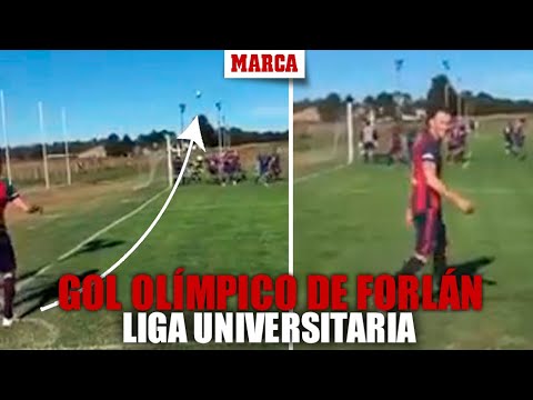 Forlán debuta en la Liga Universitaria y hace esto: golazo olímpico para empezar I MARCA