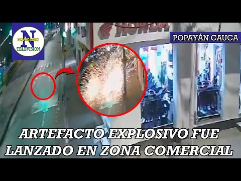 En la noche de ayer fue activado artefacto explosivo en sector comercial de la esmeralda de Popayán.