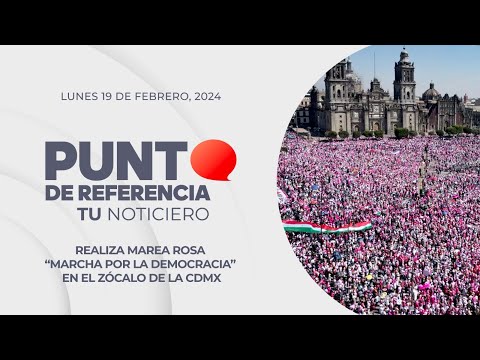 Punto de Referencia: Realiza marea rosa “Marcha por la Democracia” en el Zócalo de la CDMX