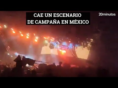 MÉXICO: cae un escenario en un acto de campaña