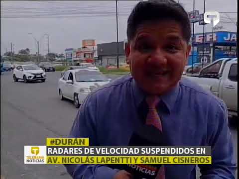 Radares de velocidad suspendidos en av  Nicolás Lapentti y Samuel Cisneros