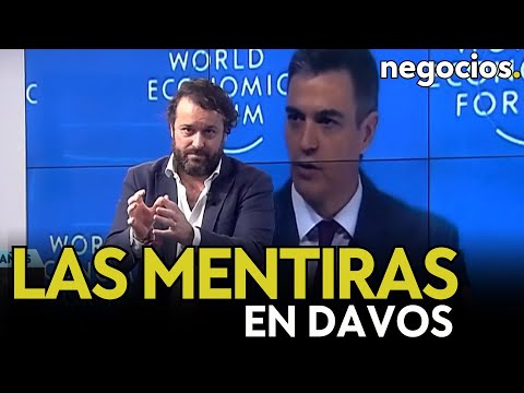 La fantasía de Sánchez en Davos: economía de Yupi, ataque a los medios y la “polarización”