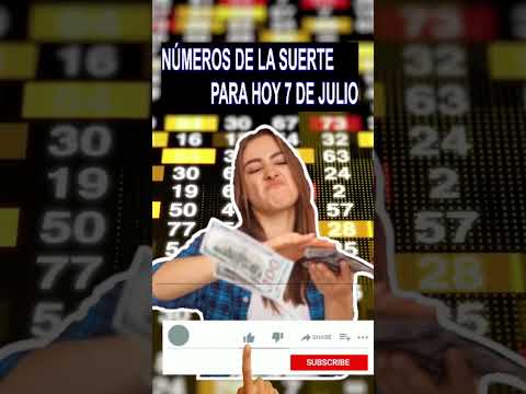 Números de la suerte para hoy  7 de Julio. Números de la abundancia - Números de la lotería #shorts