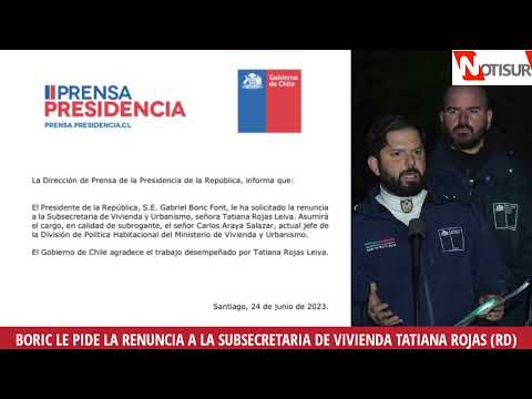 Boric le pide la renuncia a la subsecretaria de Vivienda Tatiana Rojas, de Revolución Democrática