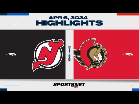 NHL Highlights | Devils vs. Senators - April 6, 2024