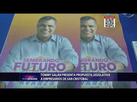 Tommy Galán presenta propuesta legislativa a empresarios de San Cristóbal