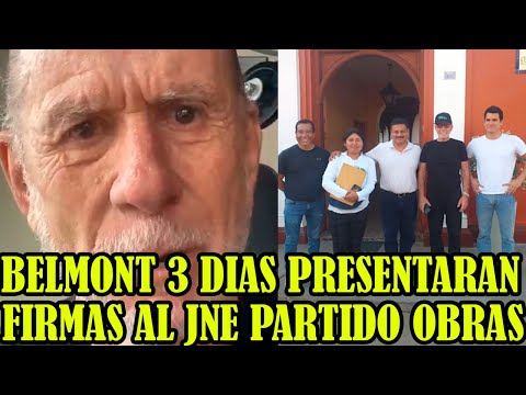 RICARDO BELMONT AGRADECE A LOS QUE APOYARON PARA LA RECOLECCIÓN DE FIRMAS PARTIDO OBRAS..