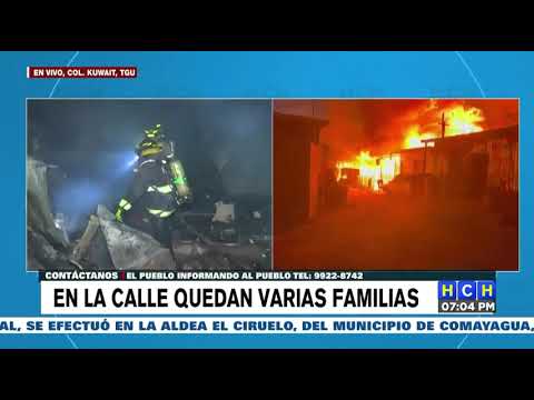 Voraz incendio consume al menos cuatro viviendas en residencial La Vega de la capital