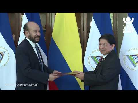 Gobierno de Nicaragua recibe copias estilo del nuevo embajador de Colombia