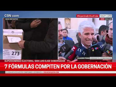 HABLA CLAUDIO POGGI, CANDIDATO a GOBERNADOR en SAN LUIS