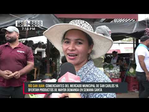 Gran variedad de productos en el mercado de San Carlos - Nicaragua