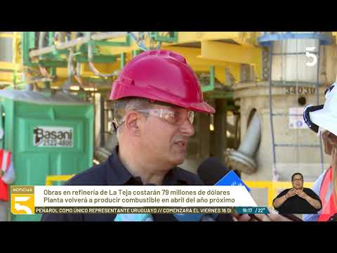 Avanzan las obras de mantenimiento de la refinería de La Teja