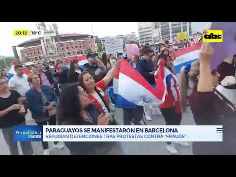 Video: Paraguayos se manifestaron en Barcelona