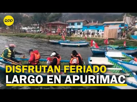 Apurímac: Turistas visitan la laguna de Pacucha por feriado largo