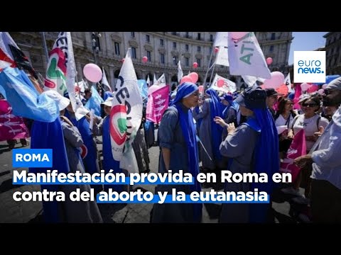 Miles de personas provida se manifiestan en Roma en contra del aborto y la eutanasia