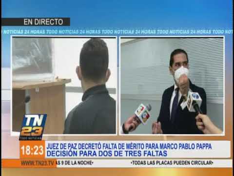Juez de paz decretó falta de mérito para Marco Pablo Pappa