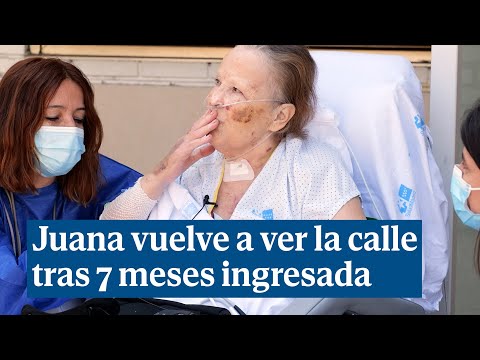 Juana vuelve a ver la calle tras más de 7 meses ingresada en el Hospital Gregorio Marañón