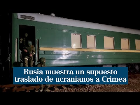 Rusia muestra una supuesta evacuación de ucranianos a Crimea en trenes con la 'Z' pintada