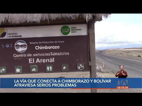 La vía que conecta Chimborazo y Bolívar presenta varios problemas estructurales