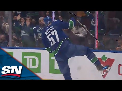 Canucks Tyler Myers Steals, Dekes, And Finishes Backhand For An Amazing Goal