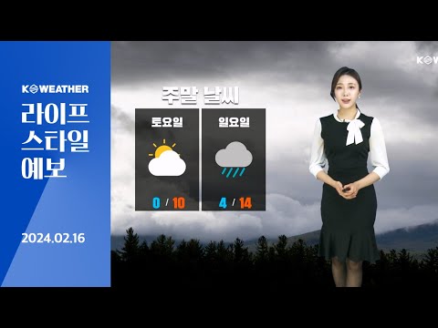 [날씨] 2월16일_내일(토) 평년보다 높은 기온…일요일 흐려져 비