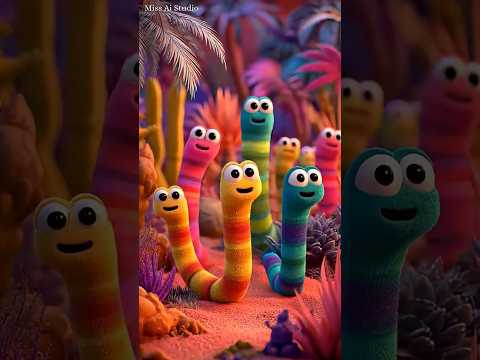 Move it worms 🌈🐛🎶😁 #viralshorts