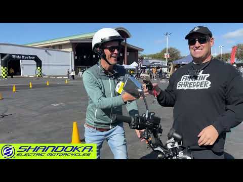 E-Mobilist review of electric motorcycle behind the scenes ride Shandoka at Micromobility America
