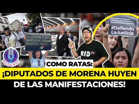 COMO RATAS!!! DIPUTADOS de MORENA HUYEN de las MANIFESTACIONES de ESTUDIANTES y TRABAJADORES!!!