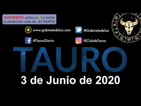 Horóscopo Diario - Tauro - 3 de Junio de 2020