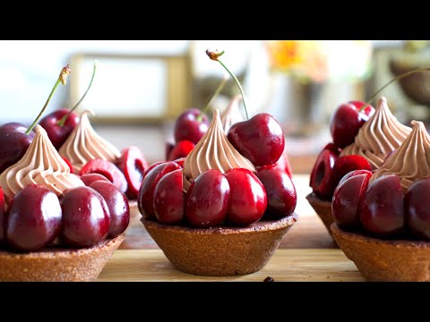 アメリカンチェリータルトの作り方✴︎How to make Chocolate Cherry Tart✴︎ベルギーより